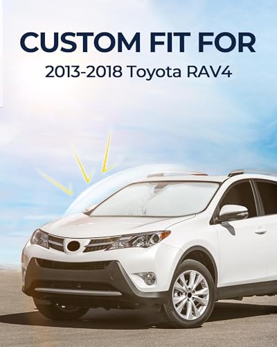 Image of for Toyota RAV4 2013-2018 Car Window Shades, 8pcs Privacy Sun Shade Set for Front Windshield Side and Rear Windows, Full Window Covers Keeps Vehicle Cool for Camping Napping