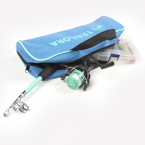 TRAILORA Fishing Kit with Rod, Pre-Spooled Reel, Tackle, Hooks, Zip Carry Case - Camping/Hiking/Kayaking/Boat/RV/Car/Cabin/Cottage by TRAILORA - Used condition - Image 6