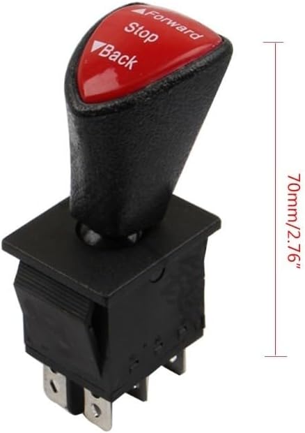 Nice Portable Industrail Testing Switch Slide Switch Black DPDT Latching 1 PC 6-pin AC 125V 20A Advance-Stop-Back(A)