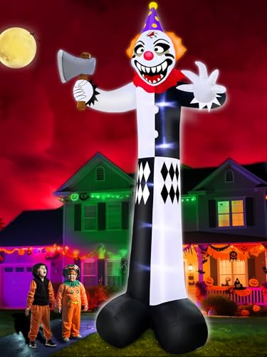 TURNMEON 12 Ft Giant Halloween Inflatables Decorations Outdoor Scary Clown