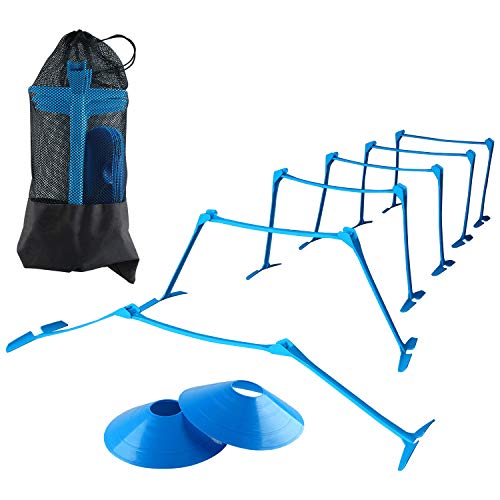 HYDDNice Adjustable Hurdles and Cone Set with 6 Agility Hurdles 6", 9" and 12" Height Adjustable,12 Speed Cones & Portable Carry Bag for Soccer Sports Plyometric Speed Strength Training - Thumbnail 5
