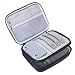 Teamoy Jewelry Organizer Case, Double Layer Travel Carry Bag for Earrings, Rings, Necklaces, Chains, Compact and All in One Place, Easy to Carry, Black