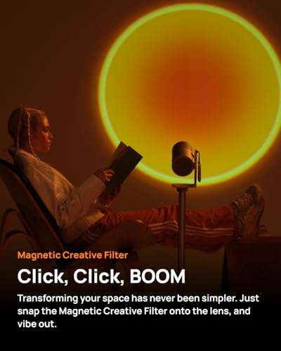 Image of XGIMI 2025 MoGo 4 Portable DLP Projector, 1080P FHD, 450 ISO Lumens, GTV & Licensed Netflix,4K Support,2.5Hr Battery,360Adjustable Stand,2x6W Harman Kardon Speakers, Sunset Filter