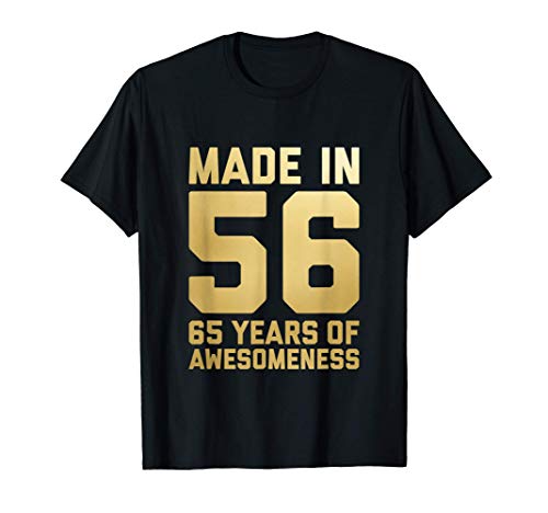 Regalo de 65 cumpleaños Hombre Mujer Edad 65 años Abuelo Camiseta