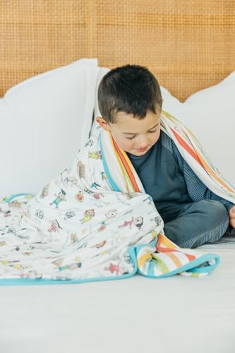 Image of Copper Pearl Jumbo 3-Layer Baby Blanket: Soft Baby Quilts for Boys and Girls | Breathable, Cozy, Toddler Blanket | Baby Quilt for Newborns | 60x72 Premium Material | CoComelon Friends
