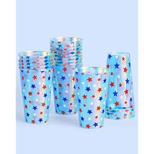 Xofettifourthofjulypartydecorationsiridescentplasticcups16disposable16ozcupsusapartyfavorsamericanflagpartysupplies4thofjulydecorationsredwhiteandbluedecor Urban Country Home Decor Xo fetti fourth of july party decorations iridescent plastic cups 16 disposable 16 oz cups usa party favors american flag party supplies 4th of july decorations red white and blue decor urban country home decor