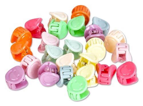 Mini pinces à cheveux colorées barrettes crabe iscream Color Smiley - 4