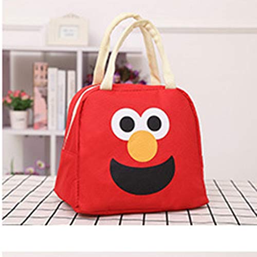Sunnyflowk - Borsa termica per il pranzo, in tela, colore: rosso