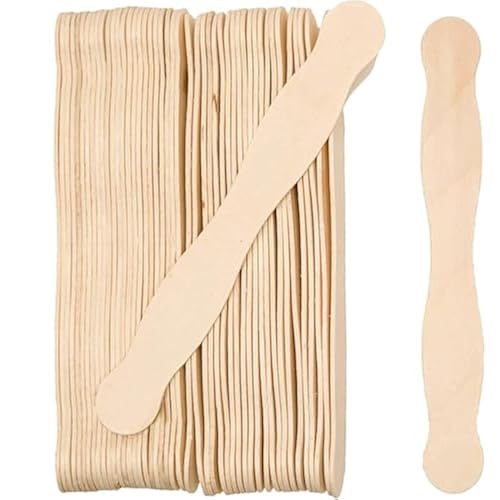 Wooden 8" Fan Handles, Wedding Programs, or Paint Mixing, Pack 75, Jumbo Craft Popsicle Sticks for Auction Bid Paddles, Wooden Wavy Flat Stems for Any DIY Crafting Supplies Kit, by Woodpeckers