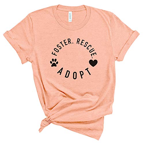 Foster Rescue Adopt, Dog Rescue Shirts for Women, Dog Lover Gifts for Women, Dog Mom Shirt, Gifts for Dog Lovers Women, Cute Dog T Shirts