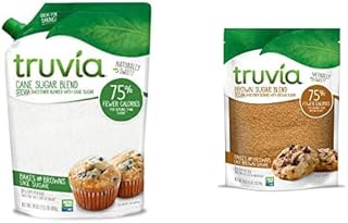 Truvia Sugar Blend Sweeteners Bundle (Pack of 2), Includes one 24 oz bag of Cane Sugar Blend and one 18 oz bag of Brown Su...