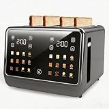 4 Slice Toaster Wide Slot– Dual Digital TouchScreen...