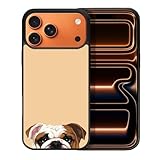 FINCIBO Anti-Scratch Soft Rubber Protective Shockproof Slim Case Cover Compatible with Apple iPhone 17 Pro Max 6.9 inch 2025 - English Bulldog