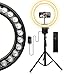 AGOGO 12' LED Ring Light with Tripod Stand and Phone Holder, 24W High Power LED Bulb,Selfie Halo Light for Photography/Makeup/Vlogging/Live Streaming