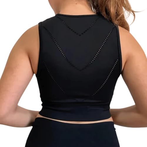 ANAISSA Top Deportivo Emana 3D Effi: Sin costuras, efecto segunda piel y protección UV. Transpirable, termo-regulador y resistente a lavados ilimitados. Hecho en España