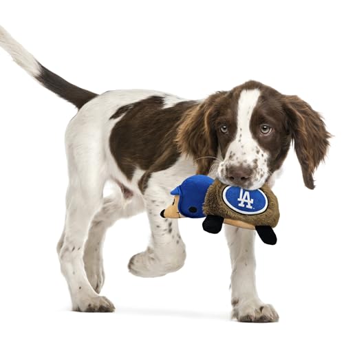 MLB Los Angeles Dodgers Brinquedo de Ouriço de Pelúcia para Cães e Gatos, Brinquedo Legal Macio para