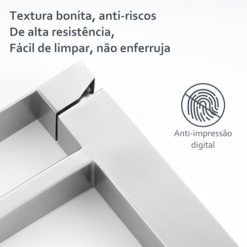 Torneira Banheiro Luxo Moderno Quadrada 1/4 Volta 304 Inox Aço Prata Bancada Pia Banheiro