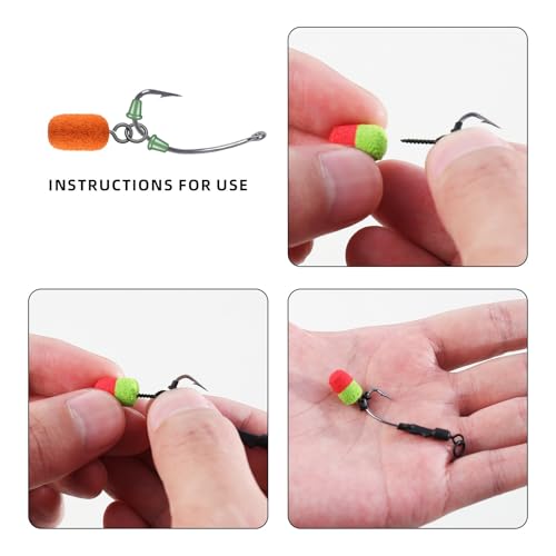 Set de 50 boilies flotantes bicolor para pesca de carpa miniatura 3