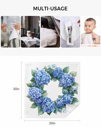 Servilletas de Tela Set de 4, Floral Azul miniatura 5
