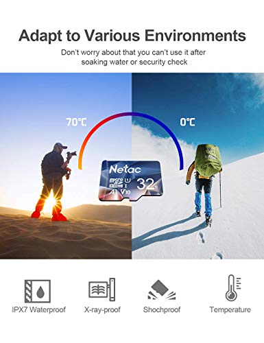 Netac Micro SD Karte 32GB 2 Packs, Mini TF Speicherkarte mit bis zu 90MB/s, UHS-1, Class 10, SDHC, FAT32, V10, A1, FHD – Bild 6