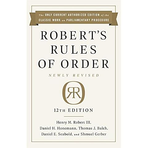 Robert's Rules of Order Newly Revised, 12th edition Cover