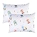 Kids Toddler Pillowcases 100% Cotton 14x19 2 Packs Fits Kid Toddler Bedding Pillow 14x19, 13x18 Small Pillow (Cute Animals Rabbits, Bears, Foxes)