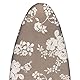 Cofan Gepolsterter Bügelbrettbezug aus Baumwolle | Maße: 140 x 60 cm | Grau mit Blumen