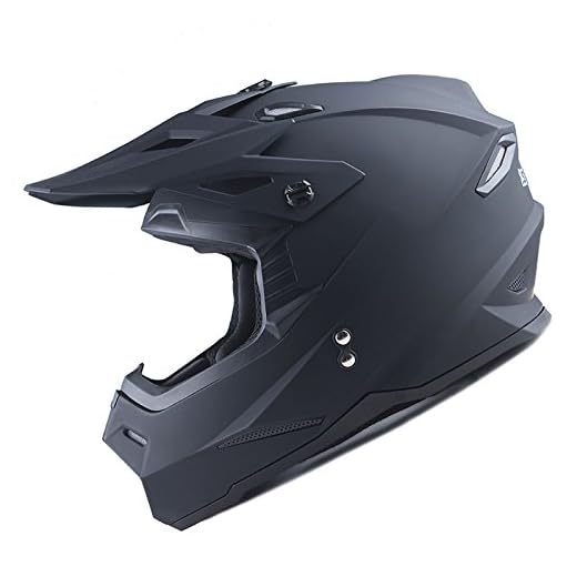 1Storm Adult Motocross Helmet BMX MX ATV Dirt Bike Four Wheeler Quad Motorcycle Full Face Helmet Racing Style: HF801 Matt Black