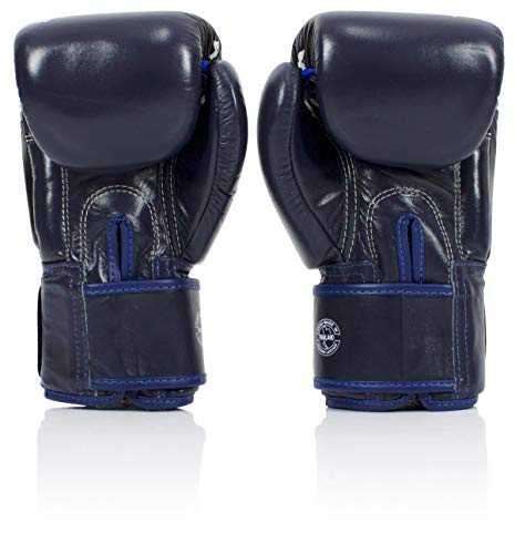 Fairtex Muay Thai Style Training Sparring Gloves, 12 Oz, Blue/Black #TOP3