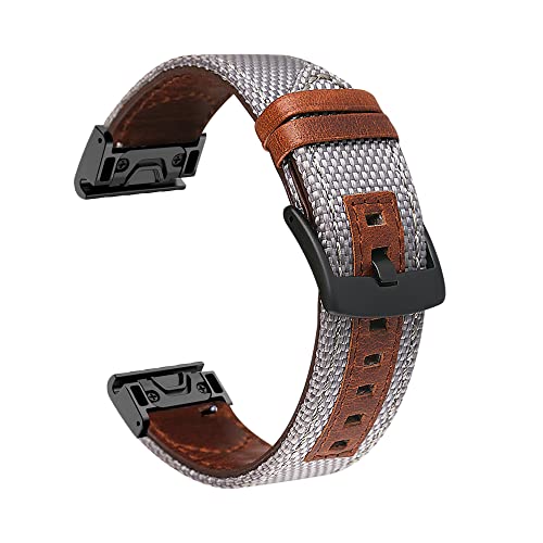 Bracelet Garmin 26mm cuir montre Fenix 6X Pro 5X Plus Descent MK1 remplacement