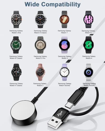 Image of 3.3FT for Samsung Galaxy Watch Charger, Android Wireless Fast Charging Cord
