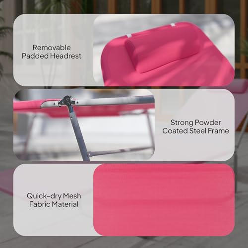 image for Outsunny Folding Chaise Lounge Chair, Pool Sun Tanning Chair, Outdoor 