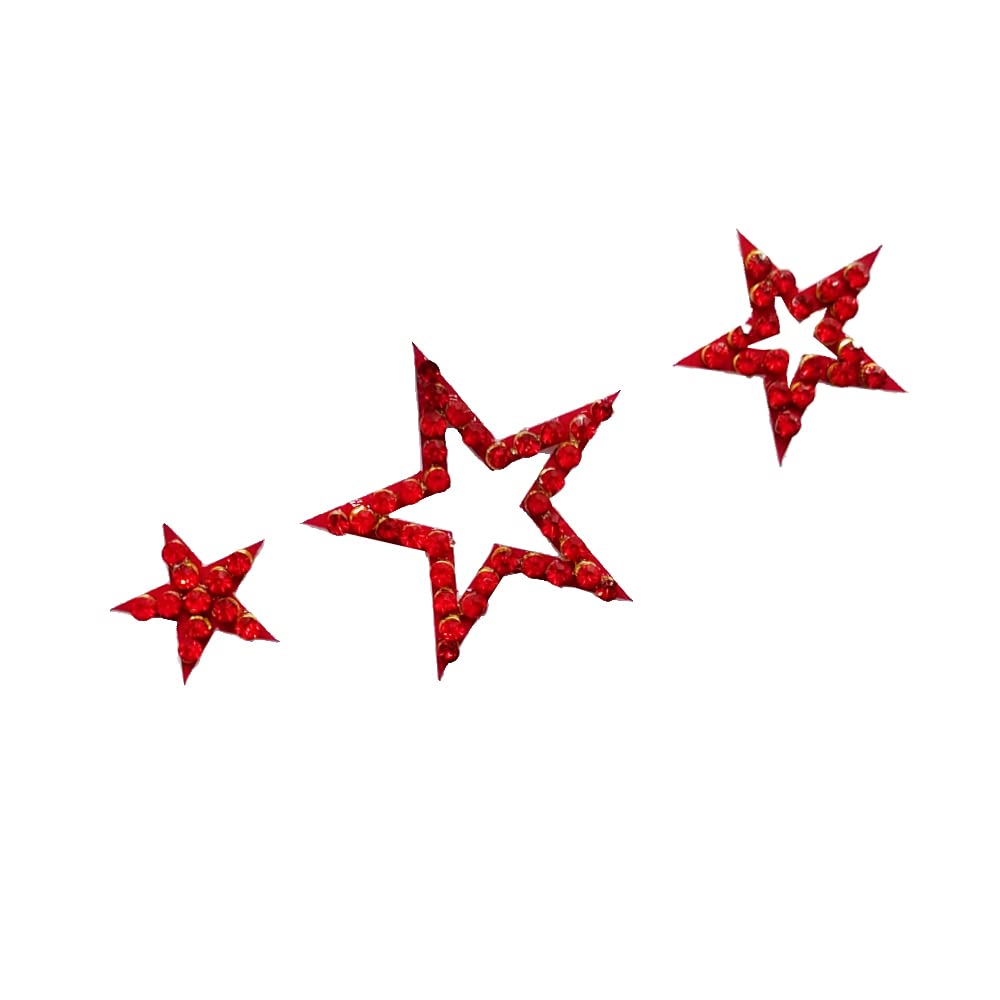 Comet Busters Red Stone Work Temporary Star Body Tattoo Body Jewels (BJ185)