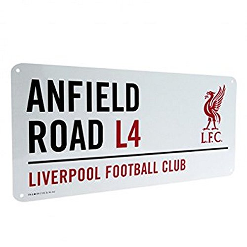 Liverpool FC Official Football Metal Street Sign (One Size) (White/Red/Black)