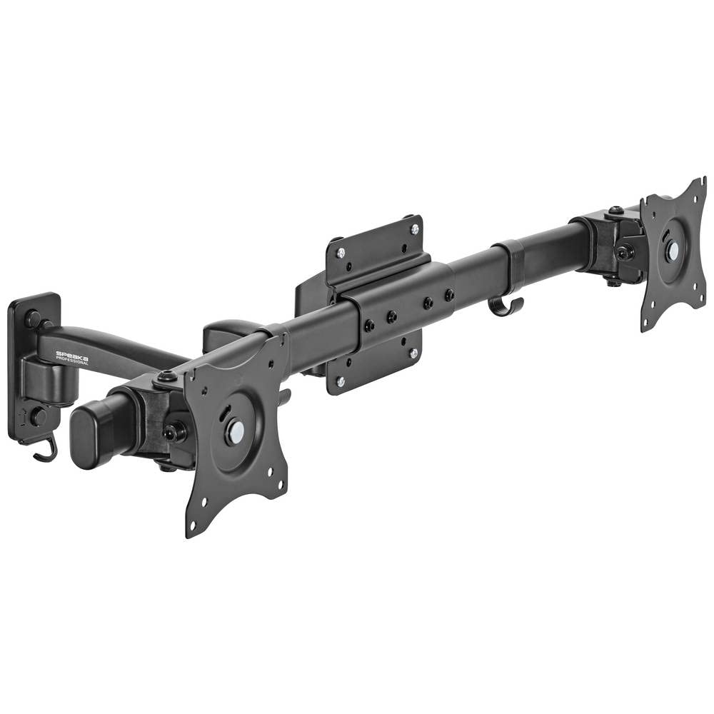 Speaka Professional SP-TVM-512 - Supporto da Parete per Monitor 2 x 33,0 cm (13) - 68,6 cm (27), Girevole, orientabile