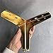 Hyever Metal Sofa Legs Furniture Replacement Leg Golden Sofa Feet Heavy Duty Triangle Cabinet Feet Set of 4 (6 Inch)