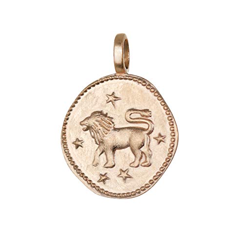 NKlaus Löwe Sternzeichen Vergoldet mit 18k Gold 16mm Kettenanhänger Horoskop Zodiak 1656