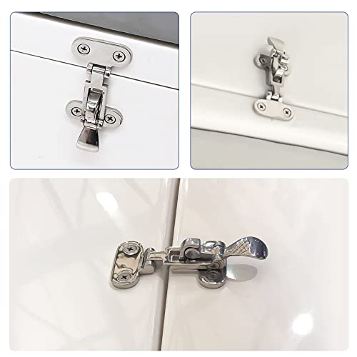 Marine 316 Stainless Steel Anti-Rattle Lockable Hatch,Hold Down Clamp Latch,Marine Hatch Locker (2 Pcs) #TOP2