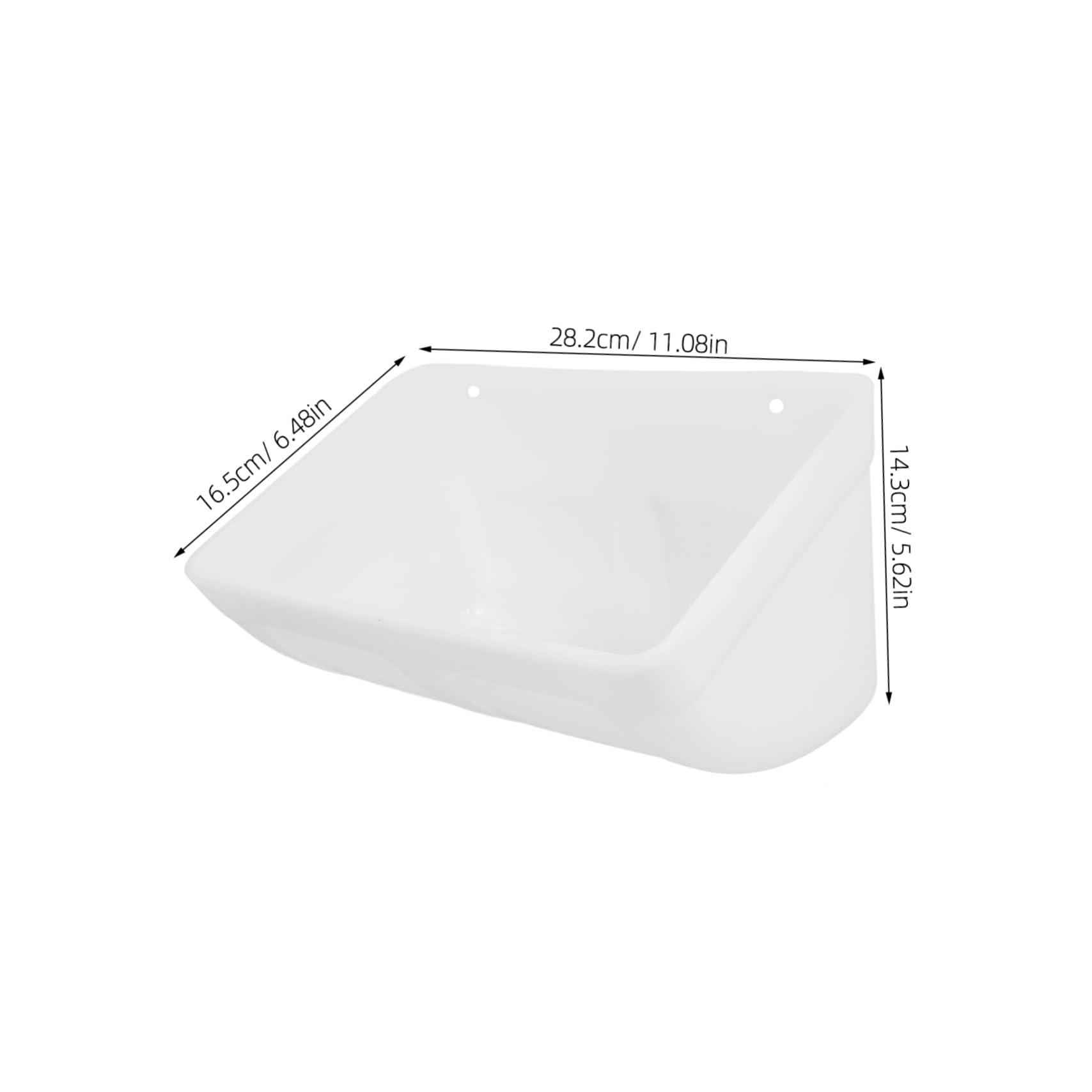 Mangeoire à Volailles 2 Sets PP Blanc Grosse Capacité pour Cage | Installation sur Cage, Usage Poules et Perruches, Lot de 2 Sets de Sets de Pièces, Alimentation Quotidienne