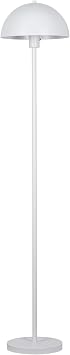 Kenroy Home Vega White Metal Dome Floor Lamp with Sleek Modern Design and Round Metal Shade for Living Rooms, Offices, and Bedrooms