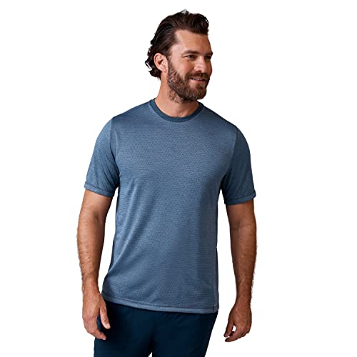 Free Country Men's Tech Jacquard Short Sleeve Crew Neck T-Shirt