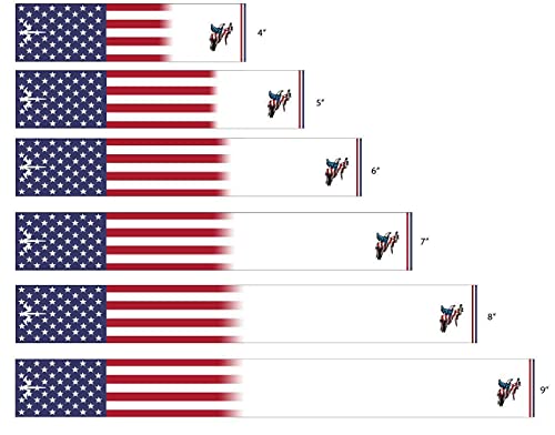 White Water Archery Laminated American Flag Bald Eagle Fade Arrow Wraps 15pc Pack Choose Length Width (7, 1)