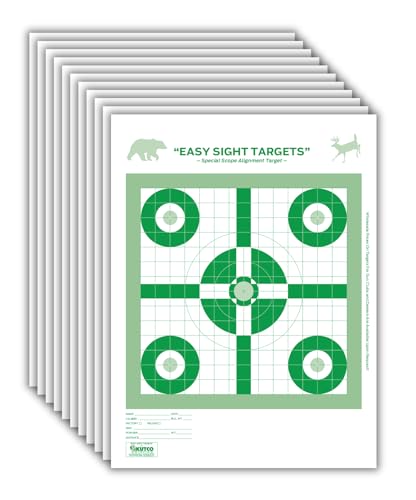 Kutco Special Scope Alignment Shooting Targets - High Visibility Precision Paper Targets for Scope Calibration & Accuracy 24’’ x 18’’ (50)