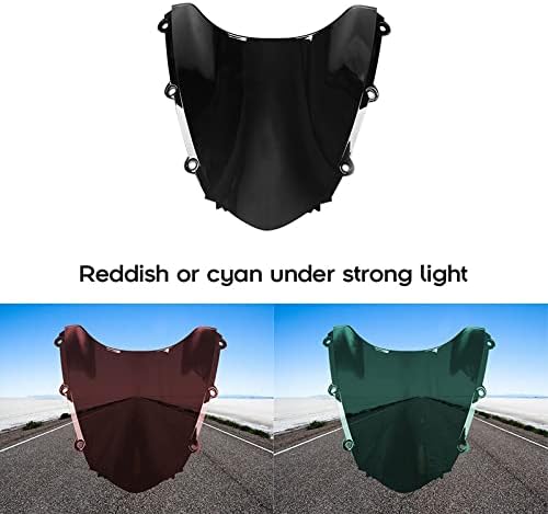 Green-L Black PMMA Duble Bubble Windshield Fit for Honda CBR1000RR 2004-2007