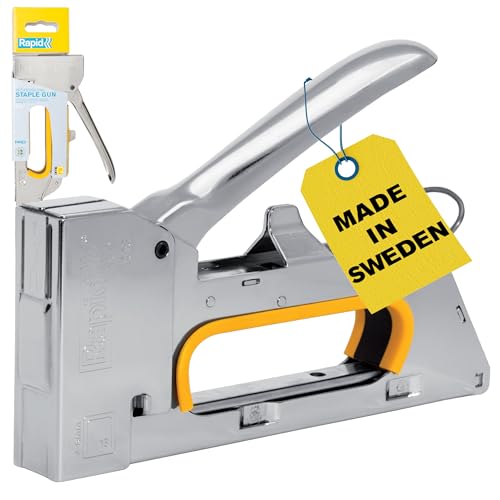 Rapid Heavy Duty Manual Staple Gun PRO R23 for No. 13 Staples, Upholstery Staple Gun with Ergonomic Handle, All-Steel Construction, and Easy Loading System, Made in Sweden (5001667)