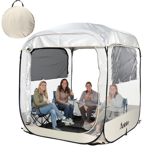 Anbte Pop Up Sports Tent for 2-4 Person, 5.3x5.3x6 FT Clear...
