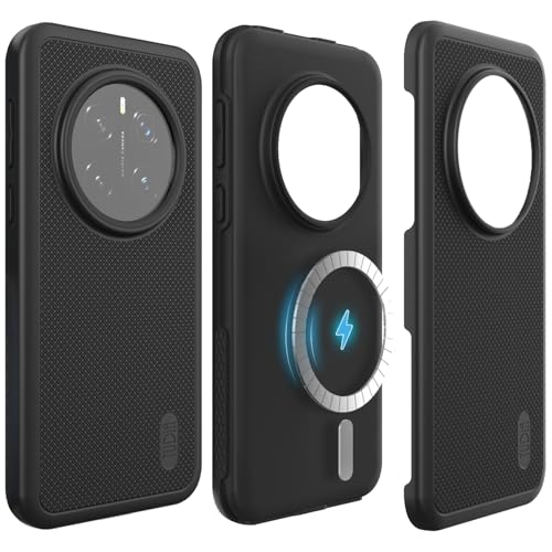 TUDIA DualShield Grip Designed for Honor Magic 7 Pro Case 5G (2025), [MergeGrip] Military Grade Dual Layer Shockproof Slim Tough Heavy Duty Phone Cases Cover (Black, Magsafe Compatible) by TUDIA - Used condition - CA$6.88