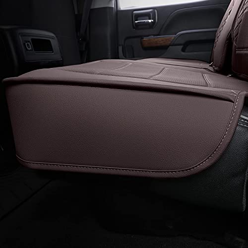 LUCKYMAN CLUB Silverado Seat Covers, Fit for 2019-2025 Chevy Silverado GMC Sierra 1500 and 2020-2024 2500HD 3500HD Crew Cab Water Proof Faux Leather (Full Set, Brown) by LUCKYMAN CLUB - Image 9