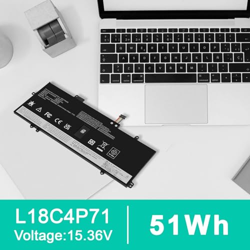 Image of L18C4P71 L18M4P72 Battery for Lenovo Thinkpad X1 Carbon 7th Gen, X1 Carbon 8th Gen,ThinkPad X1 Yoga 4th /5th Gen Series 02DL004 02DL005 02DL006 L18L4P71 SB10K97644 SB10K97642 SB10K97643 SB10T83174
