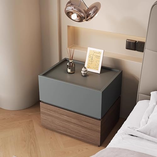 Table de nuit en bois avec tiroirs rangement chambre et bureau